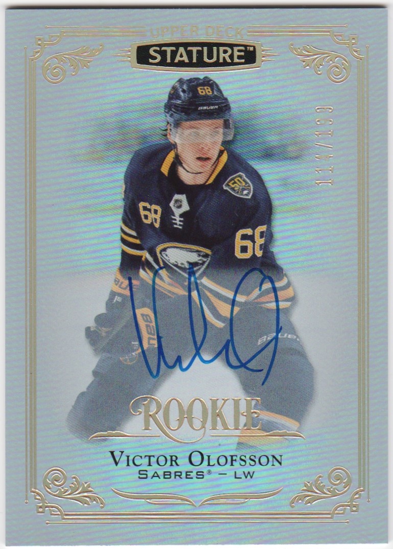 2019-20 Upper Deck Stature Autographs #173 Victor Olofsson RC (image for) 2019-20 Upper Deck Stature Autographs #173 Victor Olofsson RC