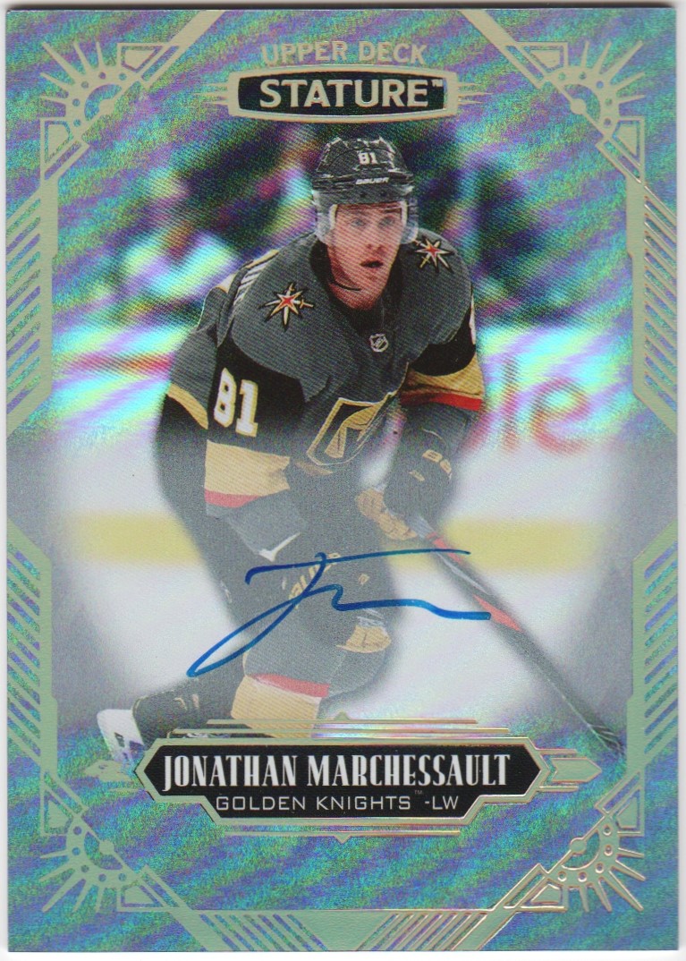2020-21 Upper Deck Stature Autographs #53 Jonathan Marchessault (image for) 2020-21 Upper Deck Stature Autographs #53 Jonathan Marchessault