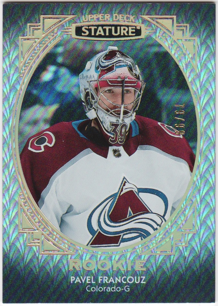2020-21 Upper Deck Stature Portrait #174 Pavel Francouz RC 79/99 (image for) 2020-21 Upper Deck Stature Portrait #174 Pavel Francouz RC 79/99