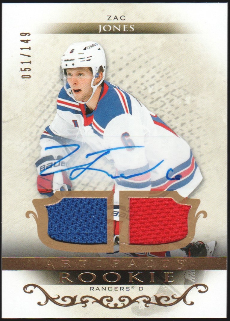 2021-22 Artifacts Material Autographs Gold #179 Zac Jones 51/149 (image for) 2021-22 Artifacts Material Autographs Gold #179 Zac Jones 51/149
