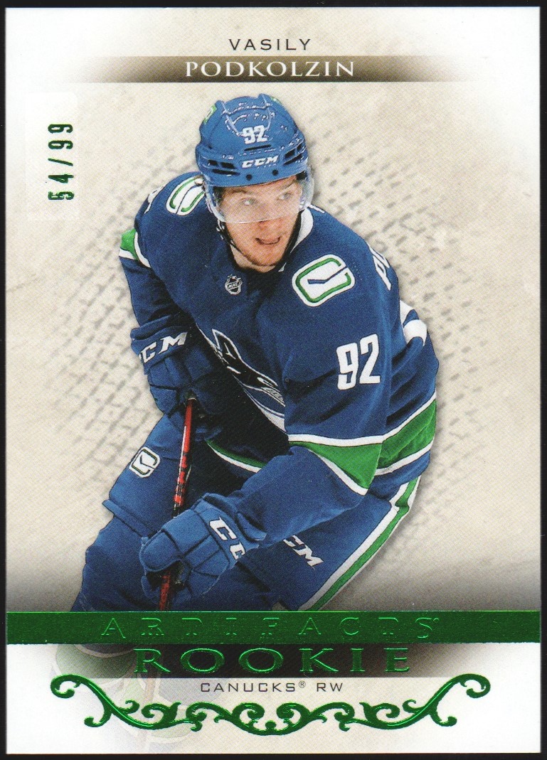 (image for) 2021-22 Artifacts Emerald #RED209 Vasily Podkolzin 54/99 RC