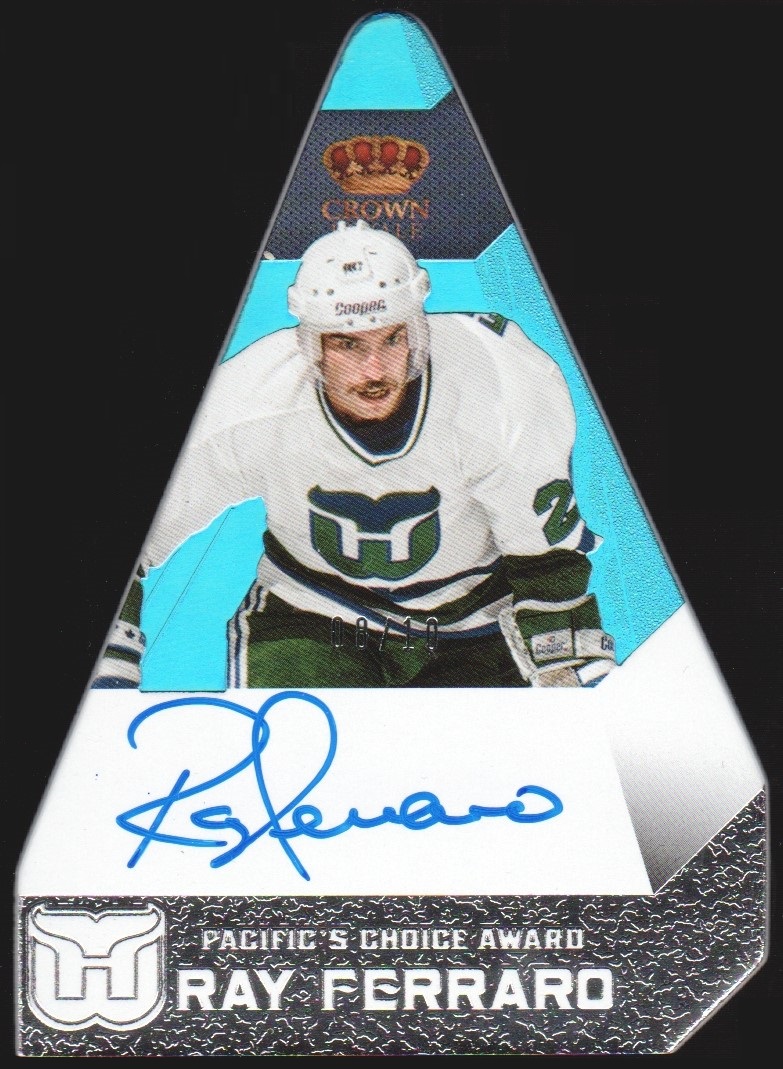 (image for) 2013-14 Crown Royale Pacific's Choice Autographs Sapphire Holofoil #PCRFE Ray Ferraro 08/10
