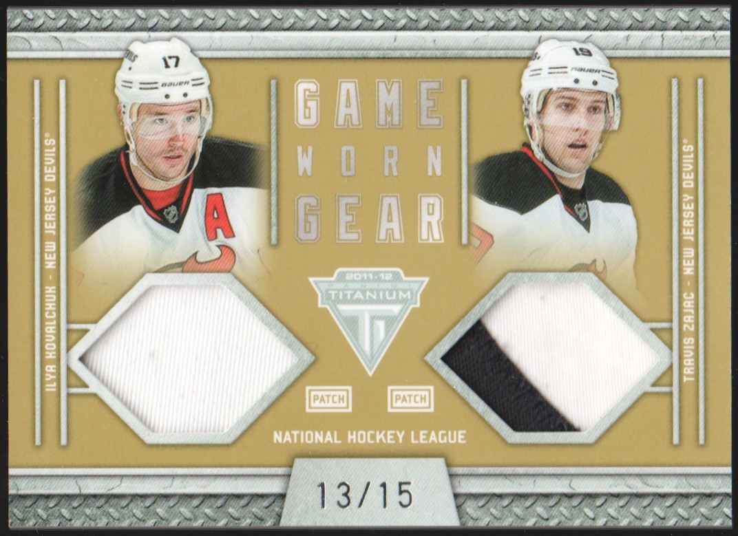 (image for) 2011-12 Titanium Game Worn Gear Dual Patch #17 Kovalchuk/Zajac