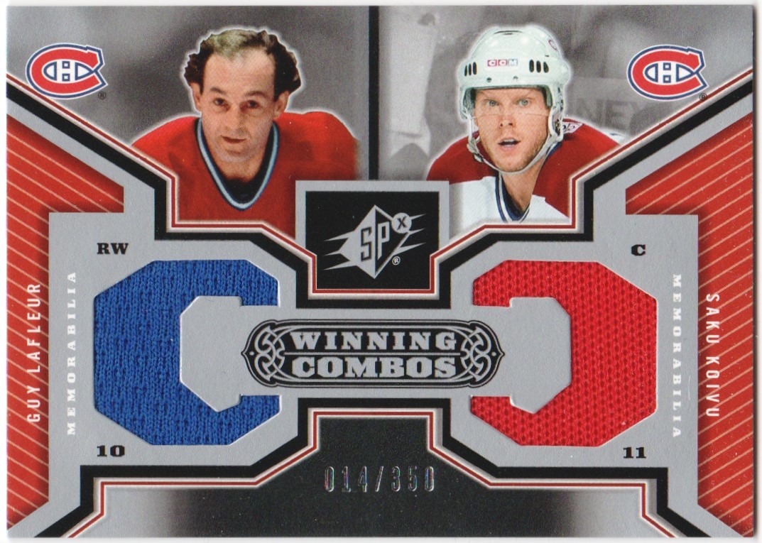 (image for) 2005-06 SPx Winning Combos #WCLK Guy Lafleur/Saku Koivu 14/350