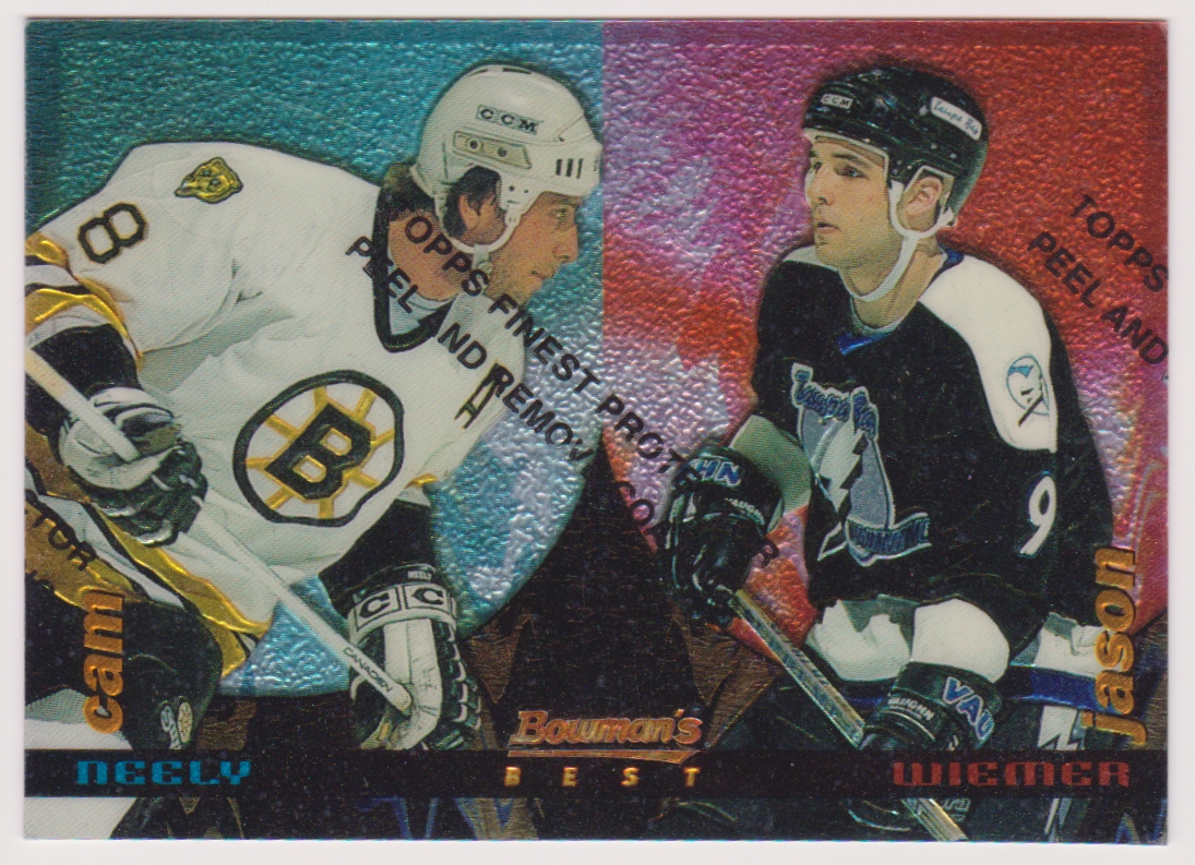 1994-95 Finest Bowman's Best #X25 Cam Neely/Jason Wiemer (image for) 1994-95 Finest Bowman's Best #X25 Cam Neely/Jason Wiemer