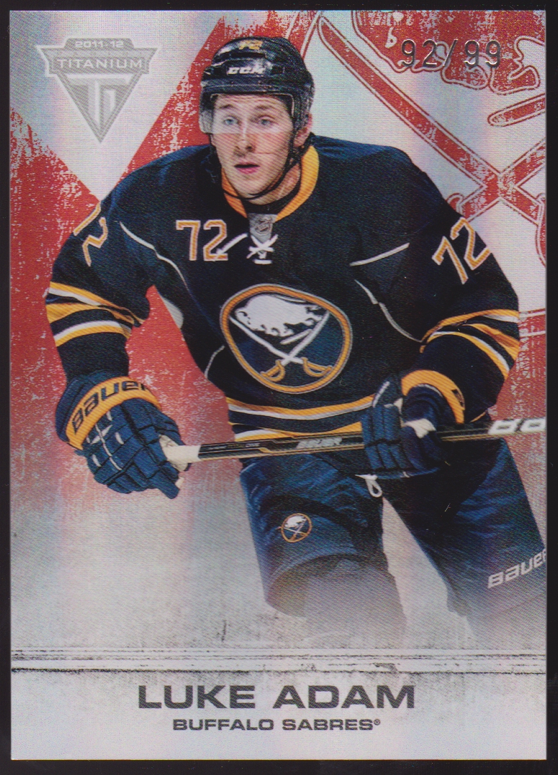2011-12 Panini Titanium Spectrum Ruby #24 Luke Adam 92/99 (image for) 2011-12 Panini Titanium Spectrum Ruby #24 Luke Adam 92/99