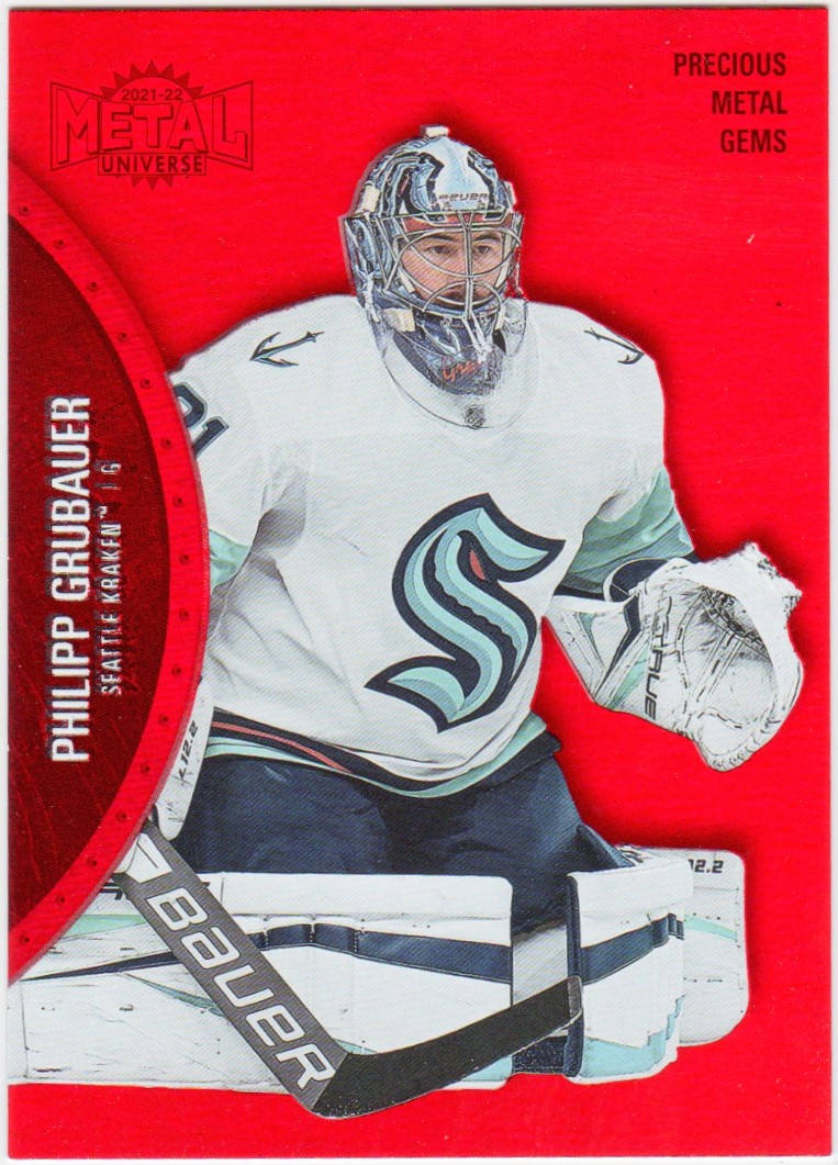 (image for) 2021-22 Metal Universe Precious Metal Gems Red #99 P. Grubauer