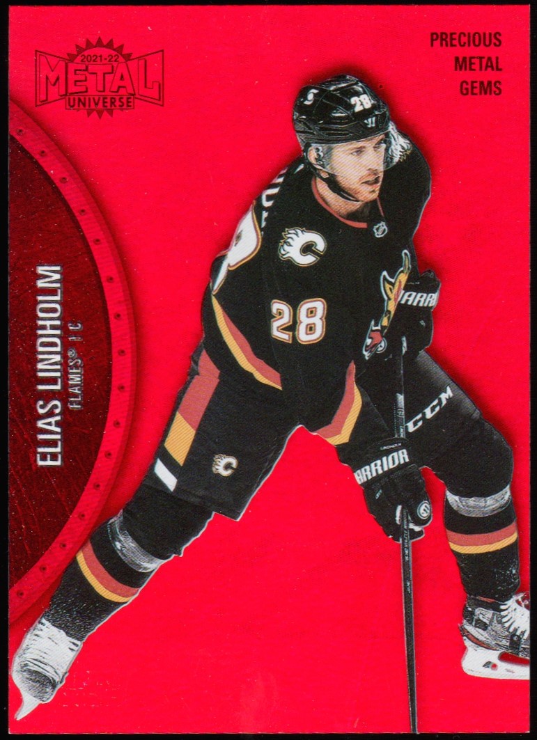(image for) 2021-22 Metal Universe Precious Metal Gems Red #136 E. Lindholm