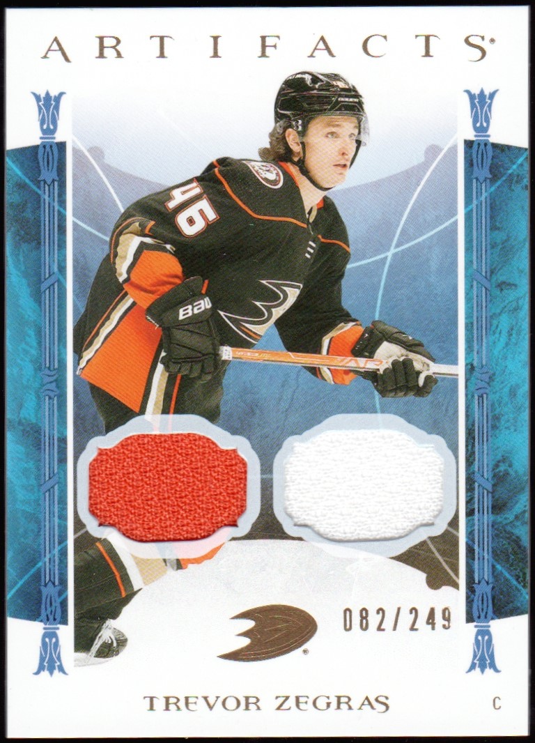 2022-23 Artifacts Materials Gold #59 Trevor Zegras 82/249 (image for) 2022-23 Artifacts Materials Gold #59 Trevor Zegras 82/249