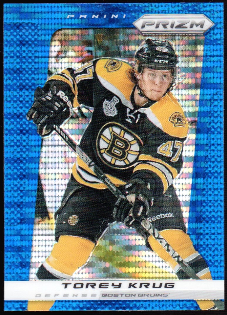 2013-14 Panini Prizm Prizms Blue Pulsar #3 Torey Krug (image for) 2013-14 Panini Prizm Prizms Blue Pulsar #3 Torey Krug