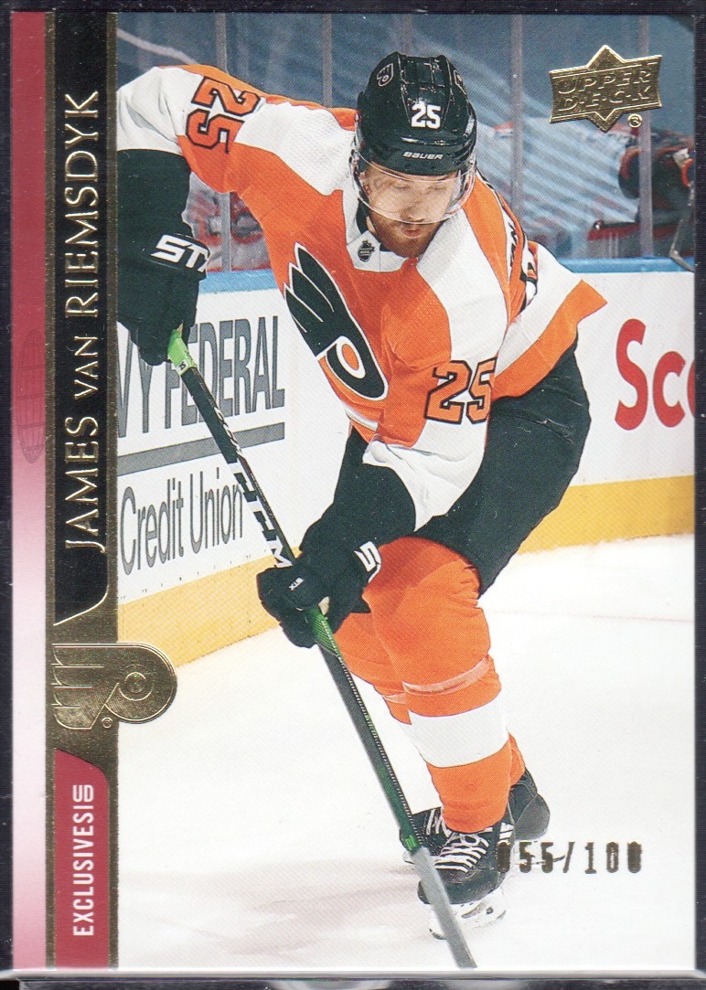 2020-21 Upper Deck Exclusives #388 James van Riemsdyk 55/100 (image for) 2020-21 Upper Deck Exclusives #388 James van Riemsdyk 55/100