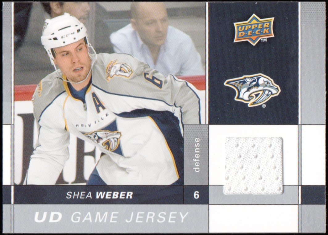 (image for) 2009-10 Upper Deck Game Jerseys #GJSW Shea Weber