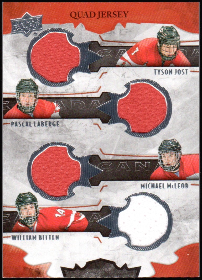 (image for) 2016-17 Team Canada Juniors Material Quads #TC4JLMB Tyson Jost