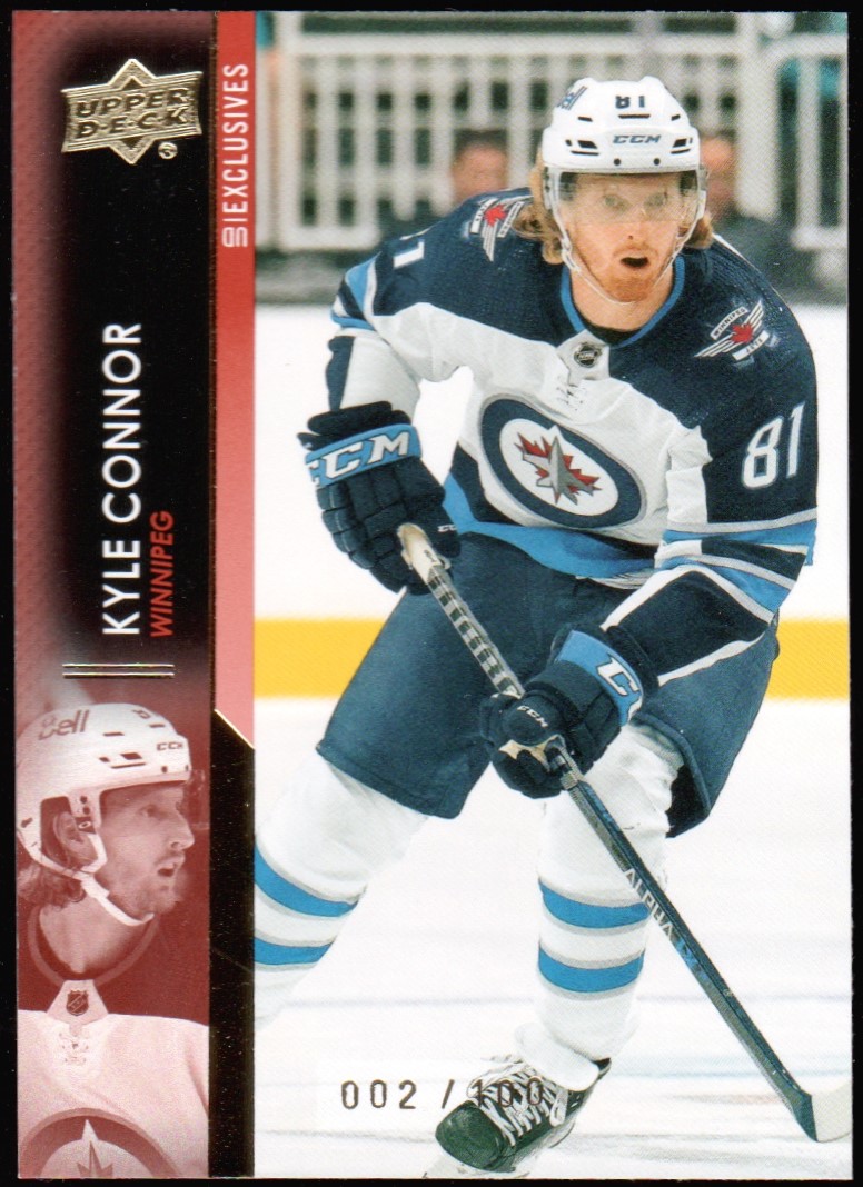 2021-22 Upper Deck Exclusives #443 Kyle Connor 002/100 (image for) 2021-22 Upper Deck Exclusives #443 Kyle Connor 002/100