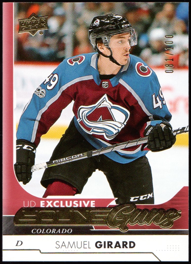 (image for) 2017-18 Upper Deck Exclusives #465 Samuel Girard YG 81/100 RC Year