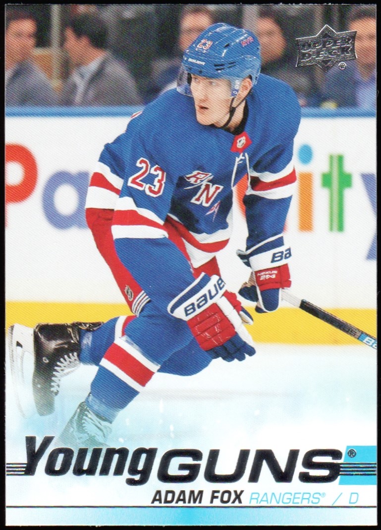 2019-20 Upper Deck #228 Adam Fox YG RC YOUNG GUNS (image for) 2019-20 Upper Deck #228 Adam Fox YG RC YOUNG GUNS