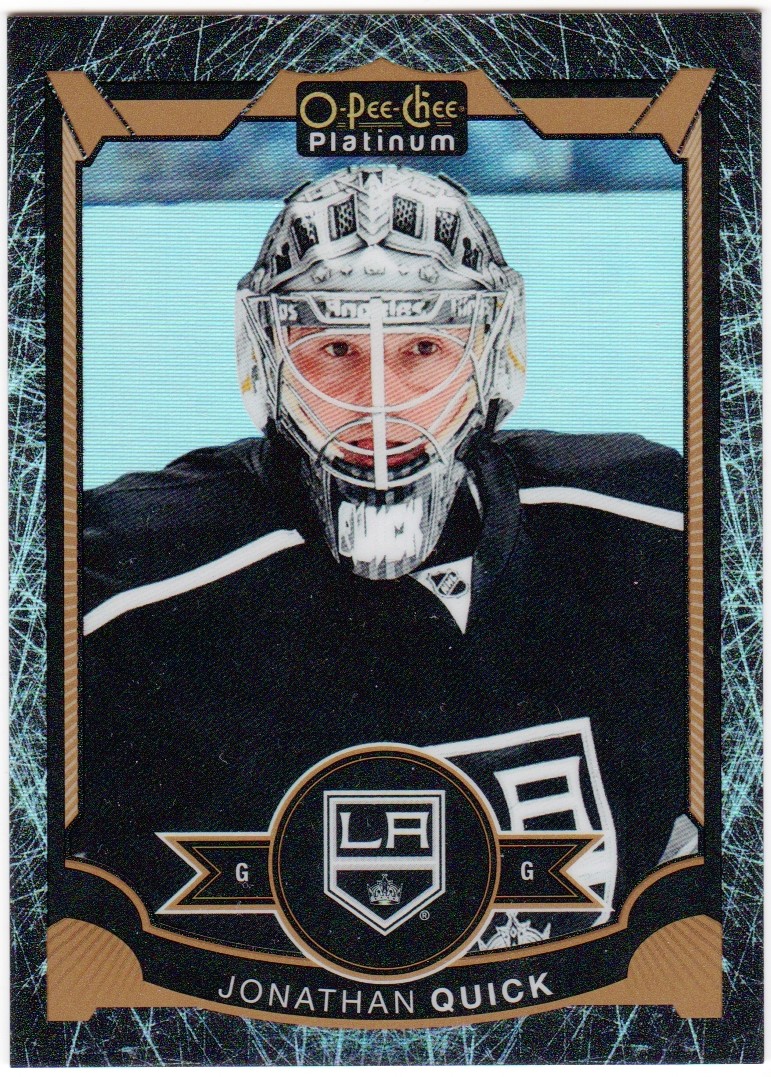 2015-16 O-Pee-Chee Platinum Black Ice #52 Jonathan Quick 62/99 (image for) 2015-16 O-Pee-Chee Platinum Black Ice #52 Jonathan Quick 62/99