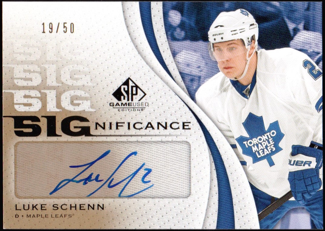 2010-11 SP Game Used SIGnificance #SIGLS Luke Schenn 19/50 (image for) 2010-11 SP Game Used SIGnificance #SIGLS Luke Schenn 19/50
