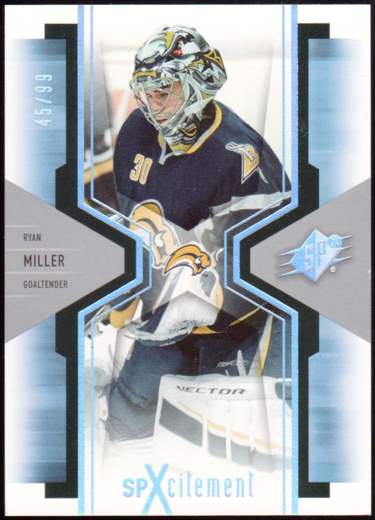 2006-07 SPx SPxcitement Spectrum #X12 Ryan Miller 45/99 (image for) 2006-07 SPx SPxcitement Spectrum #X12 Ryan Miller 45/99