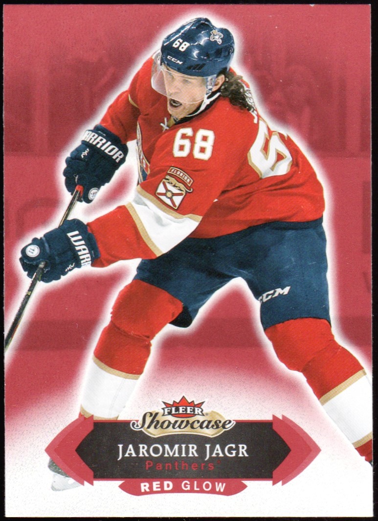 2016-17 Fleer Showcase Red Glow #44 Jaromir Jagr (image for) 2016-17 Fleer Showcase Red Glow #44 Jaromir Jagr