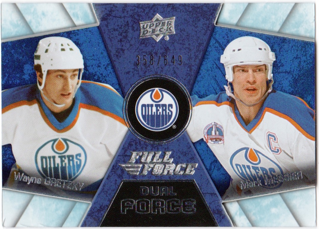 (image for) 2015-16 UD Full Force Dual Force #DF1 Wayne Gretzky/Mark Messier