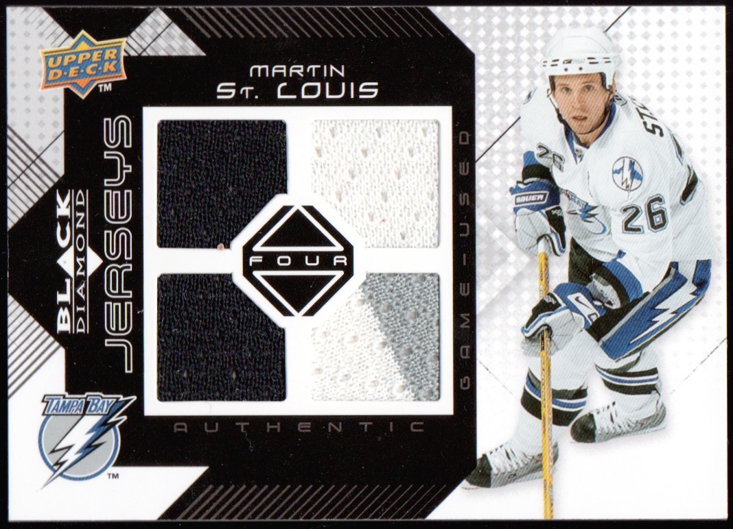(image for) 2008-09 Black Diamond Jerseys Quad #BDJMS Martin St. Louis