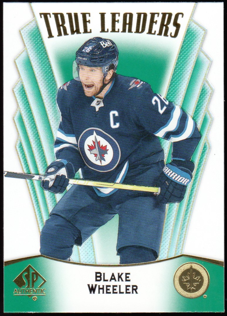 2021-22 SP Authentic True Leaders Green #TL19 Blake Wheeler (image for) 2021-22 SP Authentic True Leaders Green #TL19 Blake Wheeler