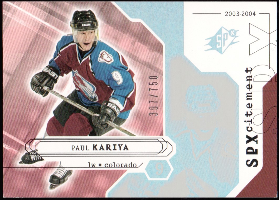 (image for) 2003-04 SPx #140 Paul Kariya Xcite 397/750