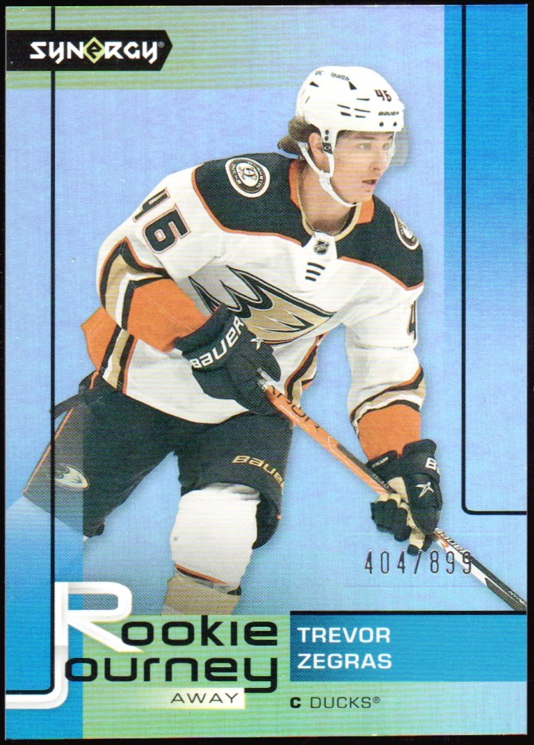 2021-22 Synergy Rookie Journey Away #RJ10 Trevor Zegras 404/899 (image for) 2021-22 Synergy Rookie Journey Away #RJ10 Trevor Zegras 404/899