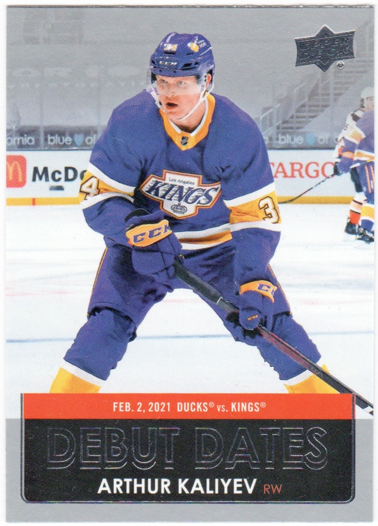 2021-22 Upper Deck Debut Dates #DD4 Arthur Kaliyev (image for) 2021-22 Upper Deck Debut Dates #DD4 Arthur Kaliyev