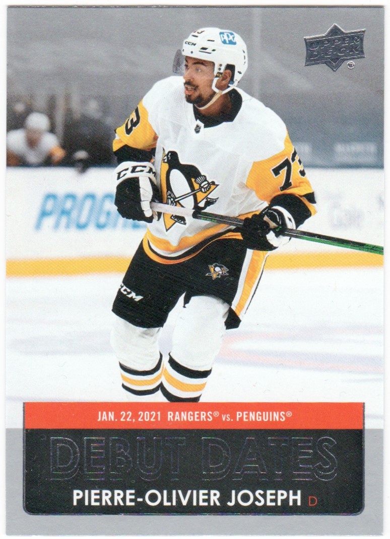 2021-22 Upper Deck Debut Dates #DD10 Pierre-Olivier Joseph (image for) 2021-22 Upper Deck Debut Dates #DD10 Pierre-Olivier Joseph
