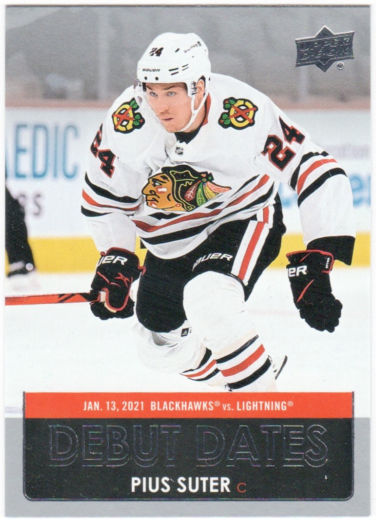 2021-22 Upper Deck Debut Dates #DD19 Pius Suter (image for) 2021-22 Upper Deck Debut Dates #DD19 Pius Suter