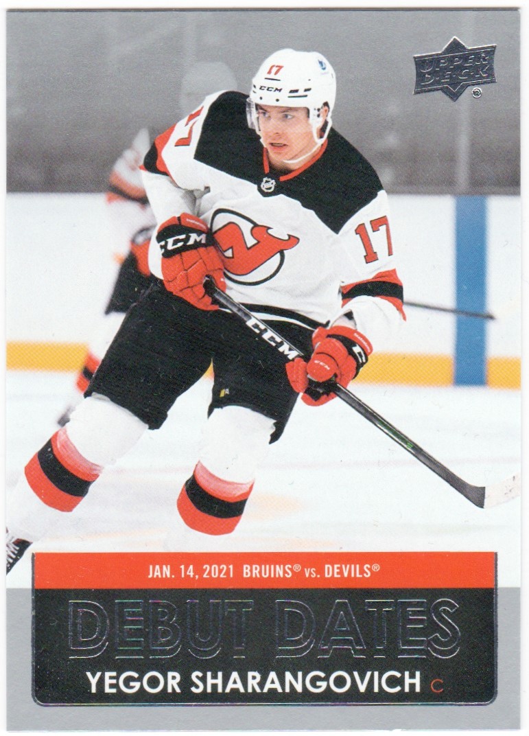 2021-22 Upper Deck Debut Dates #DD21 Yegor Sharangovich (image for) 2021-22 Upper Deck Debut Dates #DD21 Yegor Sharangovich