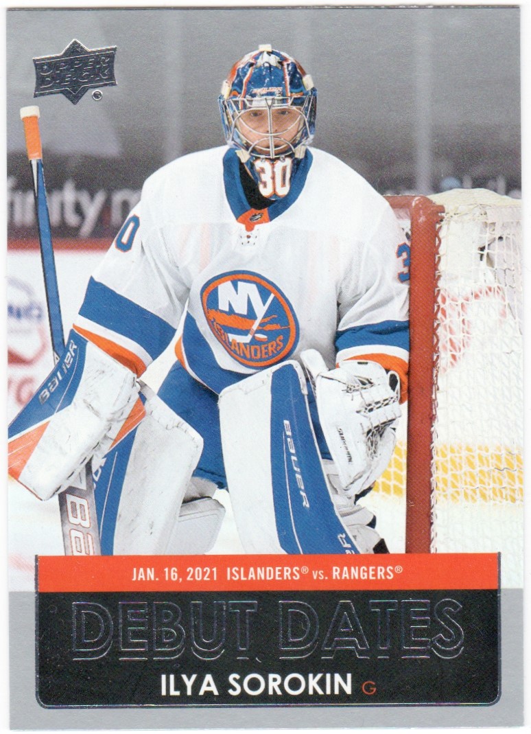 2021-22 Upper Deck Debut Dates #DD22 Ilya Sorokin (image for) 2021-22 Upper Deck Debut Dates #DD22 Ilya Sorokin