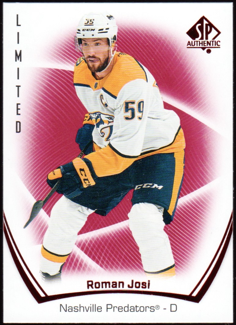2021-22 SP Authentic Limited Red #83 Roman Josi (image for) 2021-22 SP Authentic Limited Red #83 Roman Josi