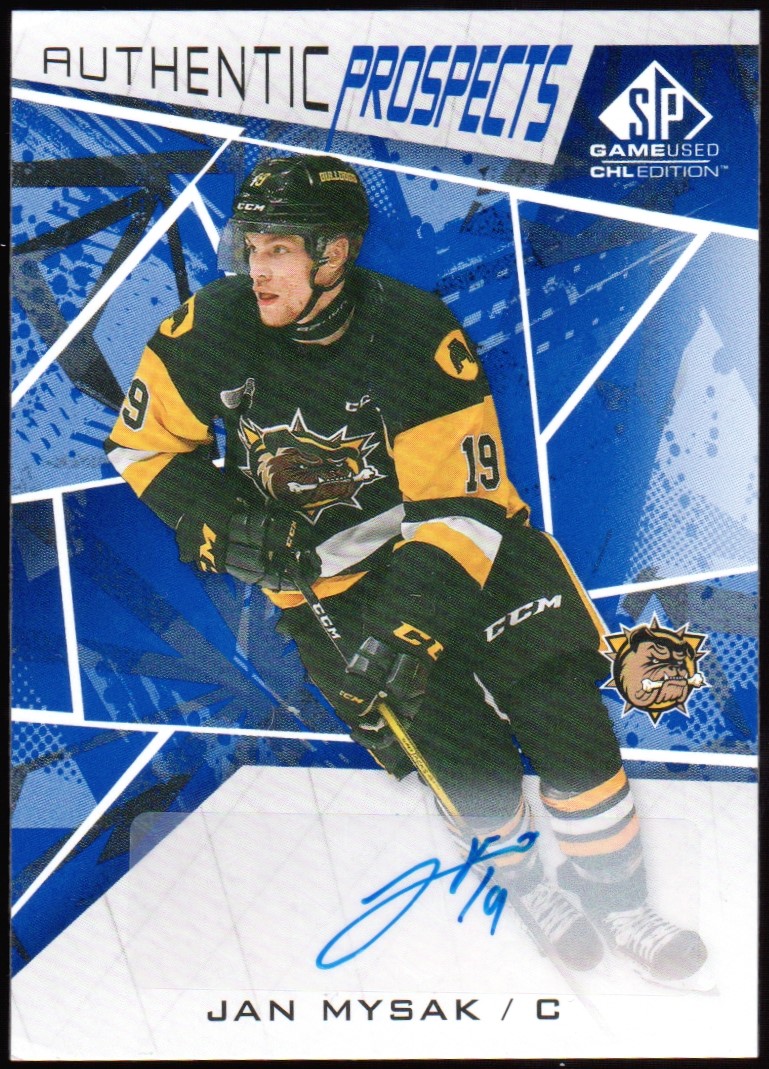 (image for) 2021-22 SP Game Used CHL Autographs Blue #56 Jan Mysak