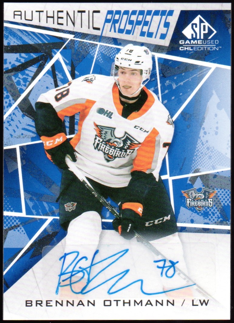 (image for) 2021-22 SP Game Used CHL Autographs Blue #47 Brennan Othmann