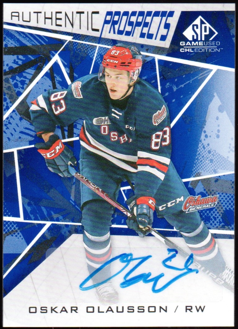 (image for) 2021-22 SP Game Used CHL Autographs Blue #11 Oskar Olausson
