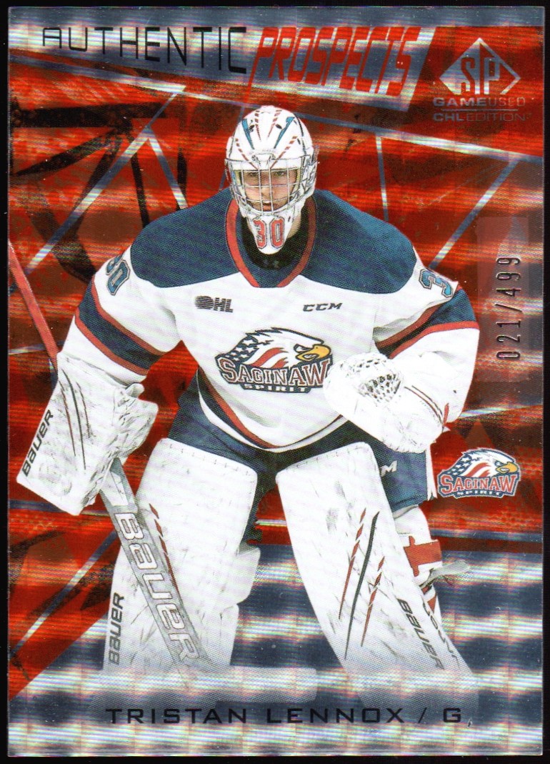(image for) 2021-22 SP Game Used CHL Orange #8 Tristan Lennox