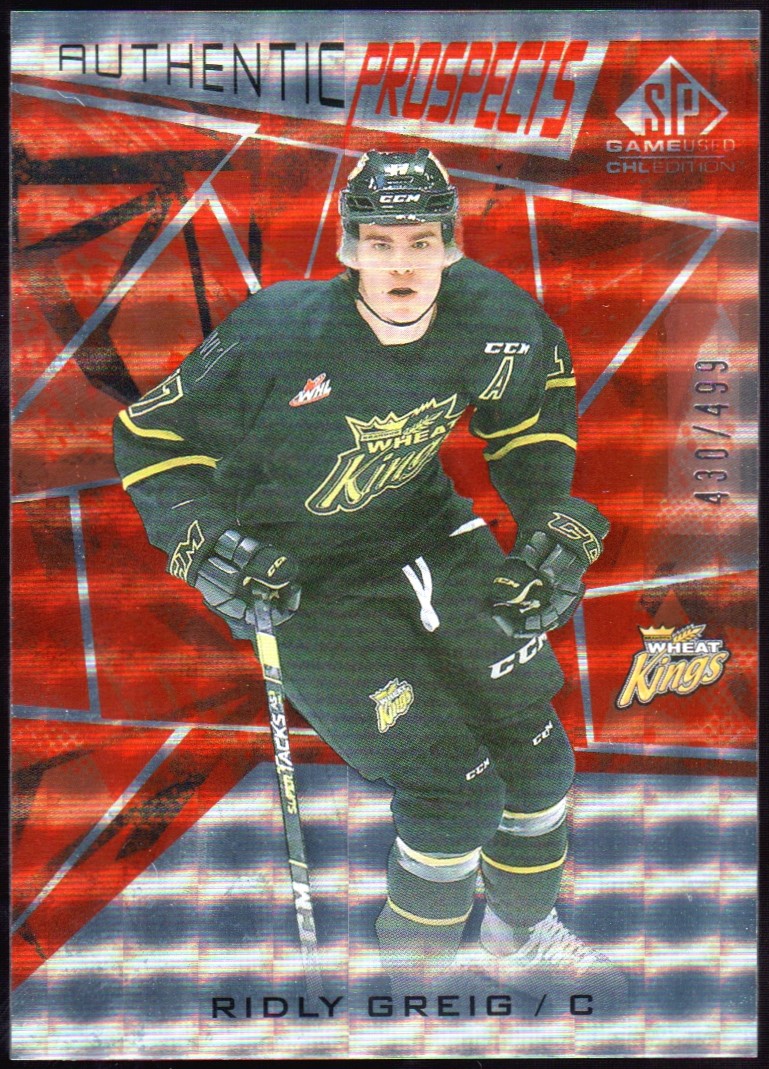 (image for) 2021-22 SP Game Used CHL Orange #9 Ridly Greig