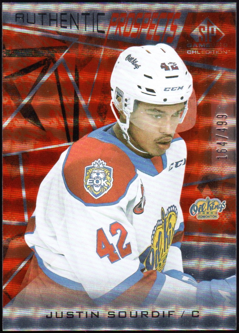 (image for) 2021-22 SP Game Used CHL Orange #25 Justin Sourdif