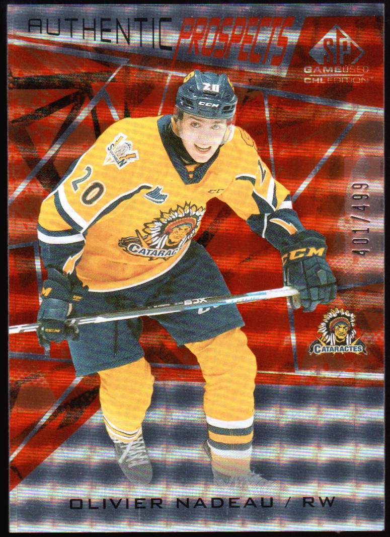 (image for) 2021-22 SP Game Used CHL Orange #24 Olivier Nadeau