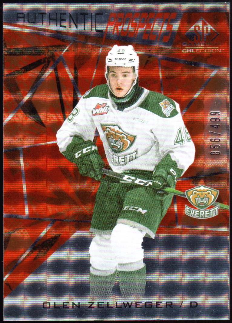 (image for) 2021-22 SP Game Used CHL Orange #27 Olen Zellweger