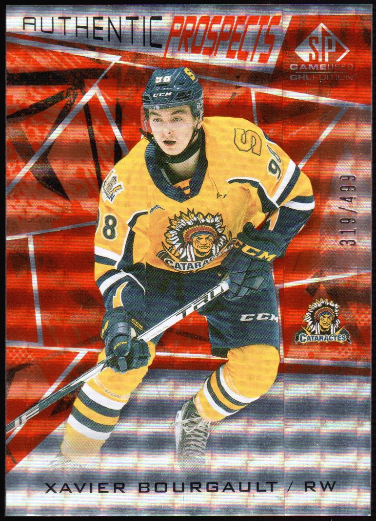 (image for) 2021-22 SP Game Used CHL Orange #42 Xavier Bourgault