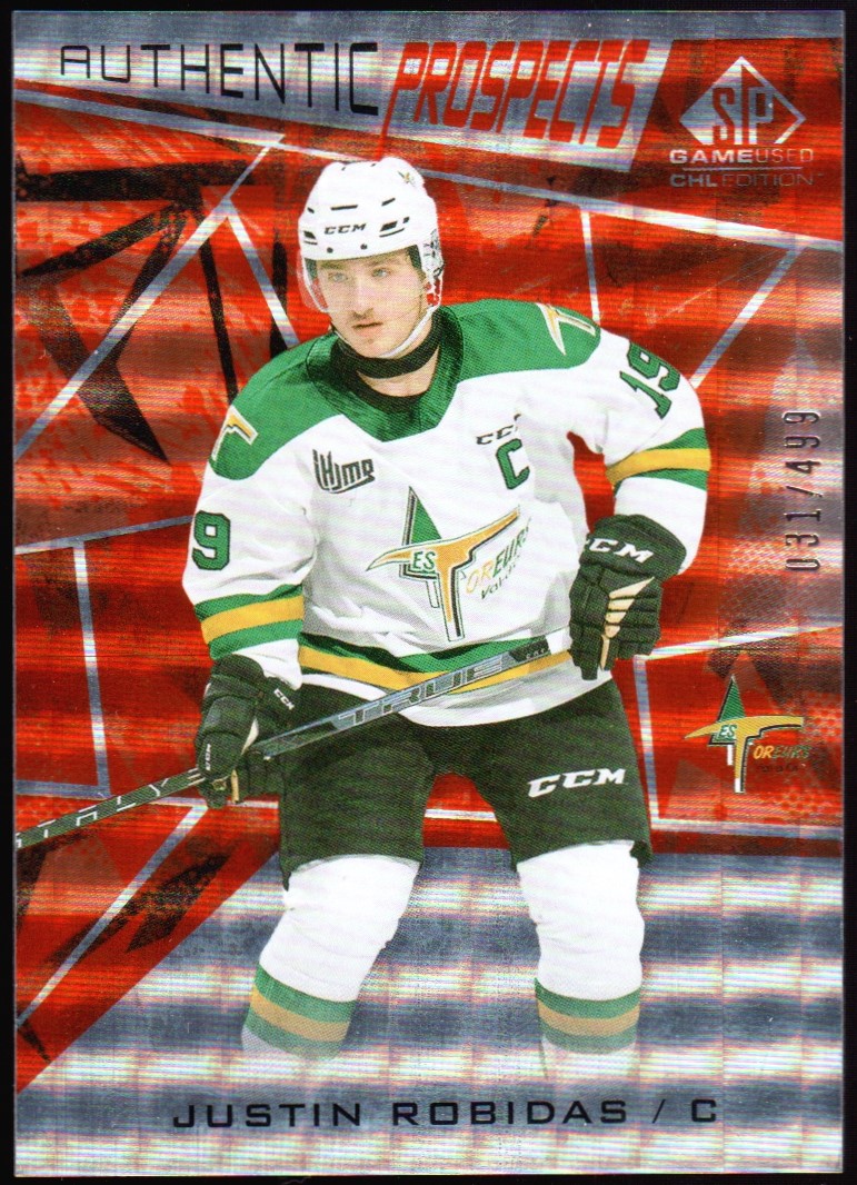 (image for) 2021-22 SP Game Used CHL Orange #51 Justin Robidas