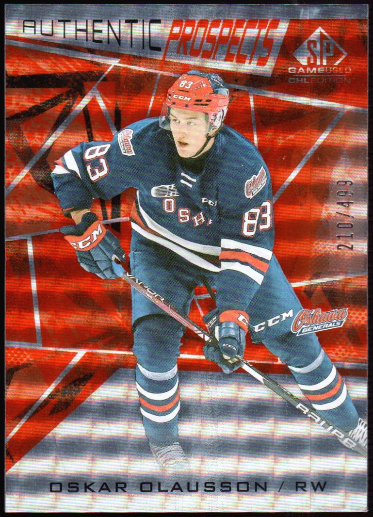 (image for) 2021-22 SP Game Used CHL Orange #11 Oskar Olausson