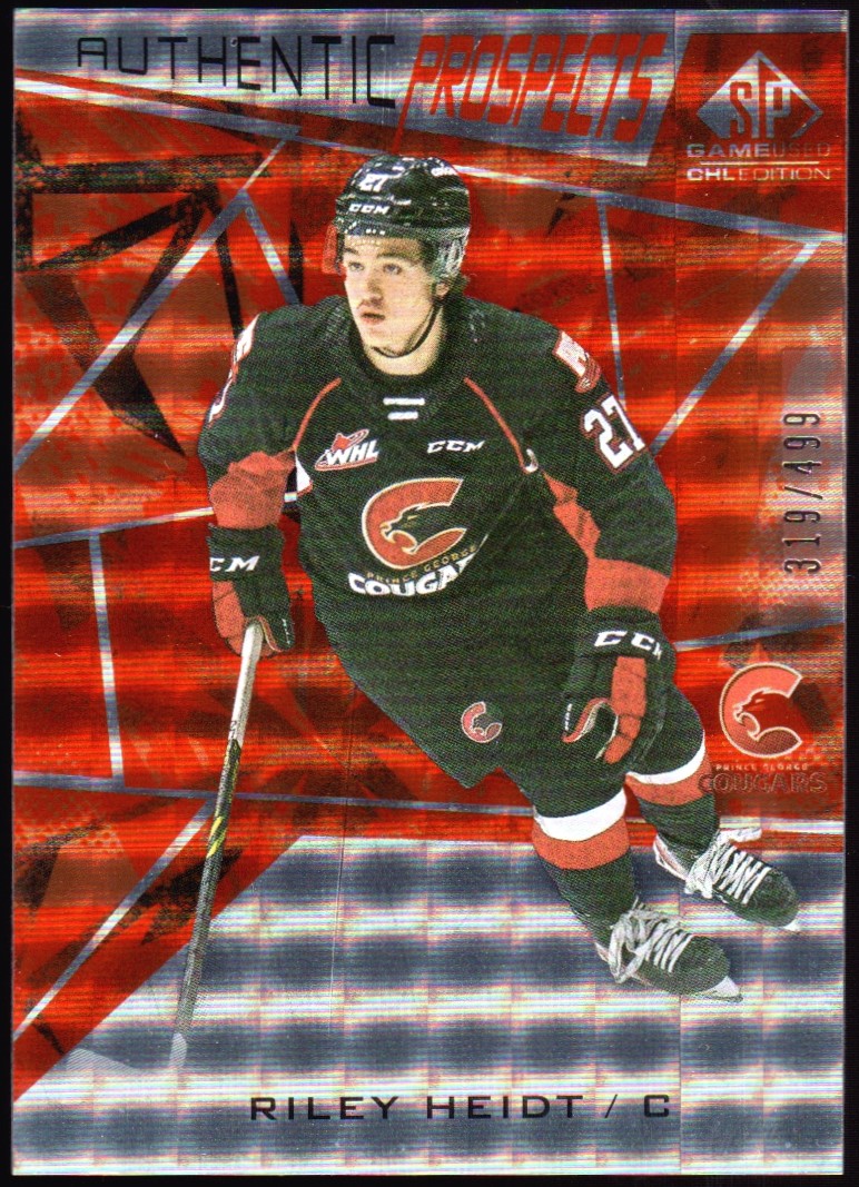 (image for) 2021-22 SP Game Used CHL Orange #22 Riley Heidt