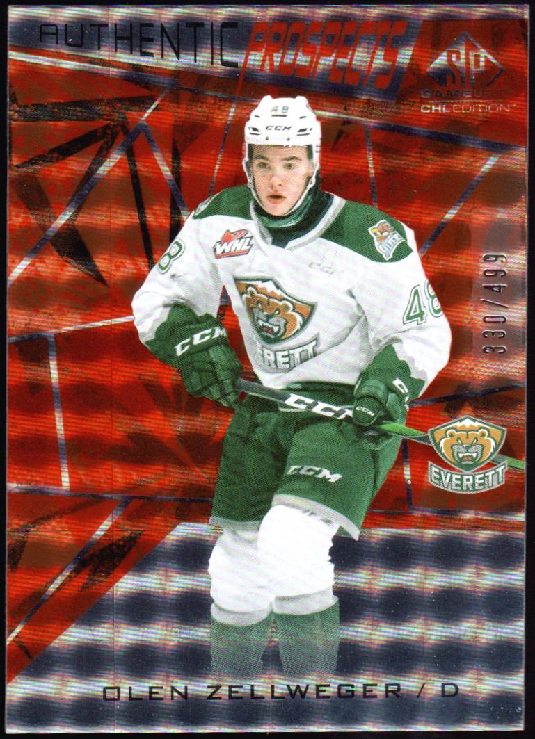 (image for) 2021-22 SP Game Used CHL Orange #27 Olen Zellweger