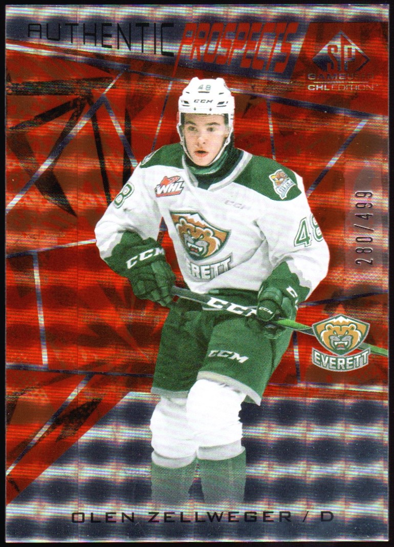 (image for) 2021-22 SP Game Used CHL Orange #27 Olen Zellweger