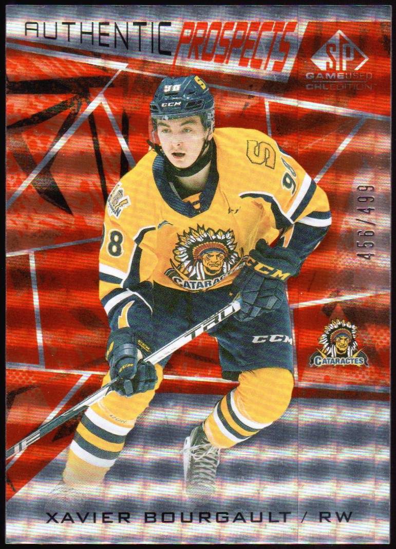 (image for) 2021-22 SP Game Used CHL Orange #42 Xavier Bourgault